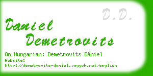 daniel demetrovits business card